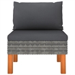 vidaXL Middle Sofa in Grey and Anthracite