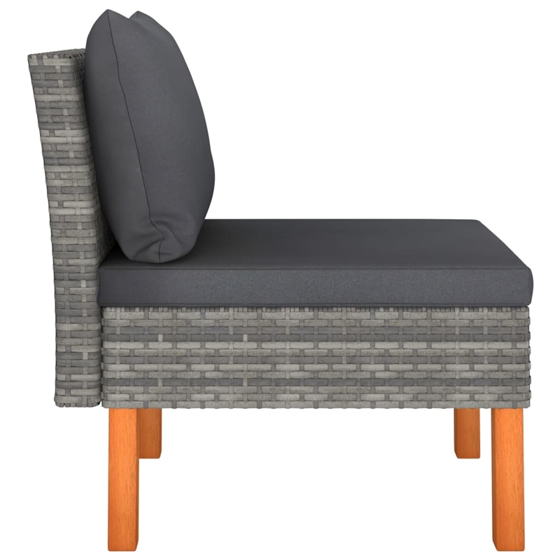 vidaXL Middle Sofa in Grey and Anthracite