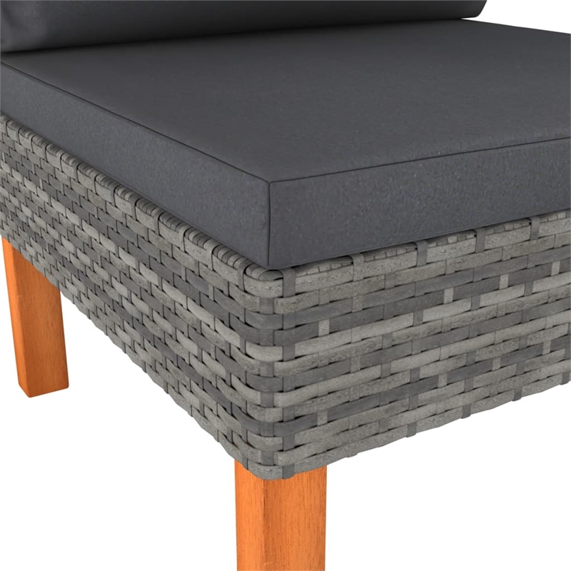 vidaXL Middle Sofa in Grey and Anthracite