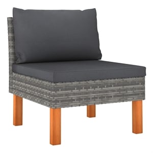 vidaXL Middle Sofa in Grey and Anthracite