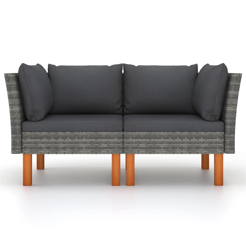 vidaXL Corner Sofa in Grey and Anthracite