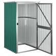 vidaXL Galvanized Steel Tool Shed in Green