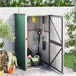 vidaXL Galvanized Steel Tool Shed in Green