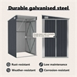 vidaXL Large Galvanized Steel Tool Shed in Anthracite