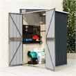 vidaXL Large Galvanized Steel Tool Shed in Anthracite