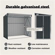 vidaXL Galvanized Steel Garden Shed in Anthracite