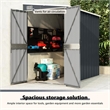 vidaXL Galvanized Steel Garden Shed in Anthracite