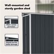 vidaXL Galvanized Steel Garden Shed in Anthracite