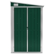 vidaXL Galvanized Steel Garden Shed in Green