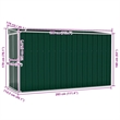 vidaXL Galvanized Steel Garden Shed in Green
