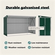 vidaXL Galvanized Steel Garden Shed in Green
