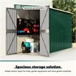 vidaXL Galvanized Steel Garden Shed in Green