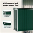 vidaXL Galvanized Steel Garden Shed in Green