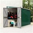 vidaXL Galvanized Steel Garden Shed in Green