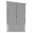 vidaXL Galvanized Steel Large Garden Shed in Grey