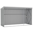 vidaXL Galvanized Steel Large Garden Shed in Grey