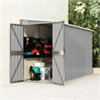 vidaXL Galvanized Steel Large Garden Shed in Grey