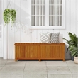 vidaXL Oiled Solid Acacia Wood Storage Box in Brown