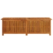vidaXL Oiled Solid Acacia Wood Storage Box in Brown