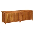 vidaXL Oiled Solid Acacia Wood Storage Box in Brown