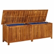 vidaXL Oiled Solid Acacia Wood Storage Box in Brown