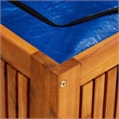 vidaXL Solid Acacia Wood and Polyethylene Storage Box in Brown
