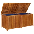 vidaXL Solid Acacia Wood Storage Box in Natural/Brown
