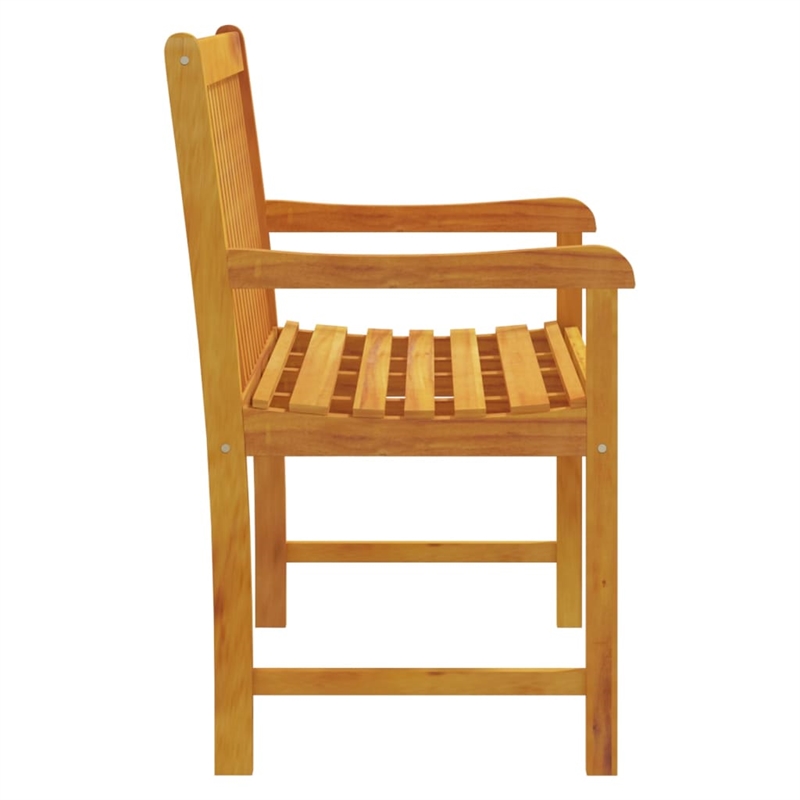 vidaXL Solid Acacia Wood Garden Bench in Natural/Brown