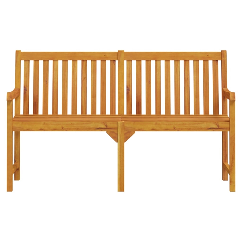 vidaXL Durable Solid Acacia Wood Garden Bench in Natural/Brown