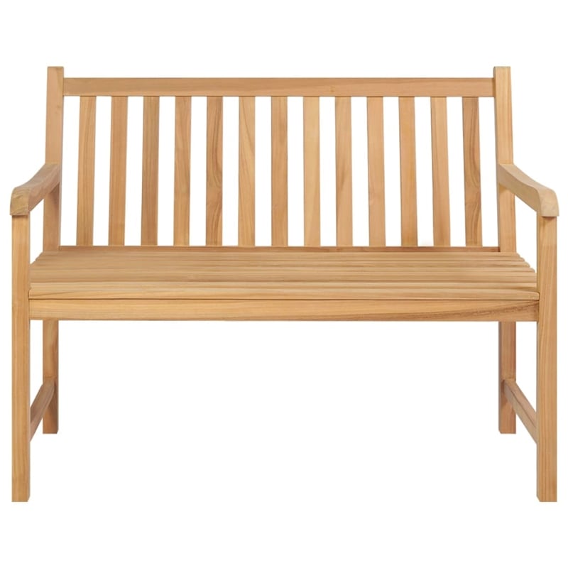 vidaXL Medium Durable Solid Teak Wood Garden Bench in Natural