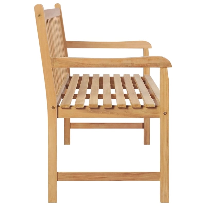 vidaXL Medium Durable Solid Teak Wood Garden Bench in Natural