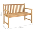 vidaXL Medium Durable Solid Teak Wood Garden Bench in Natural