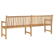 vidaXL Large Teak Wood Garden Bench in Brown