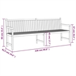 vidaXL Large Teak Wood Garden Bench in Brown