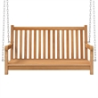 vidaXL Solid Teak Wood Standard Durable Swing Bench in Natural