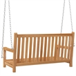 vidaXL Solid Teak Wood Standard Durable Swing Bench in Natural