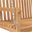 vidaXL Solid Teak Wood Standard Durable Swing Bench in Natural
