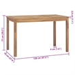 vidaXL Dining Table in Warm Brown