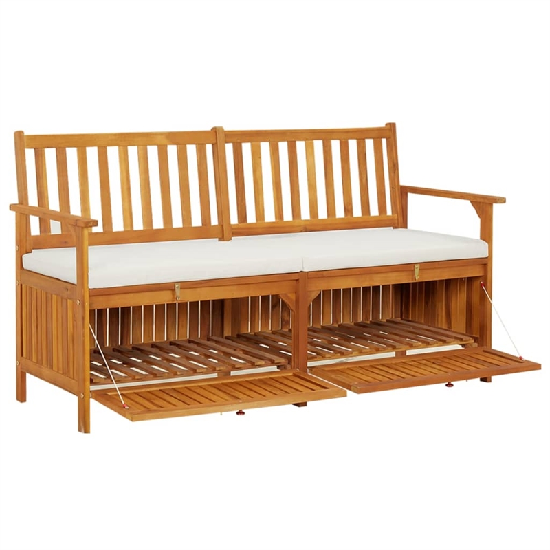 vidaXL Medium Solid Acacia Wood Wood Bench in Brown