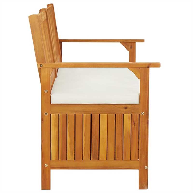 vidaXL Medium Solid Acacia Wood Wood Bench in Brown