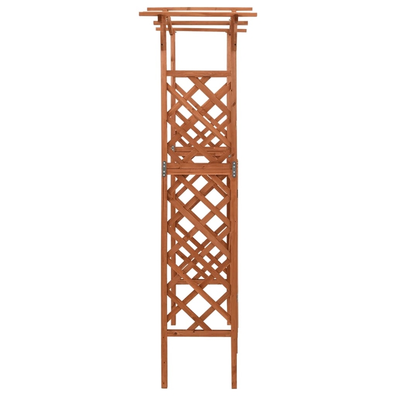 vidaXL Solid Pine Wood Medium Pergola in Brown