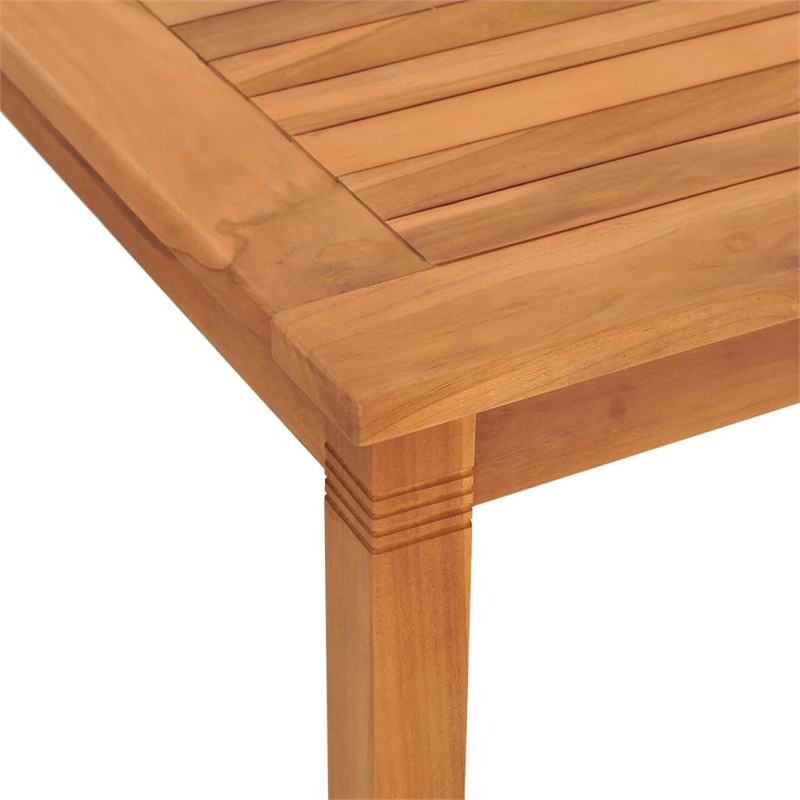 vidaXL Small Durable Solid Teak wood Dining Table in Brown