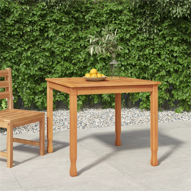 vidaXL Small Durable Solid Teak wood Dining Table in Brown