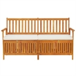 vidaXL Solid Acacia Wood Bench in Brown/White