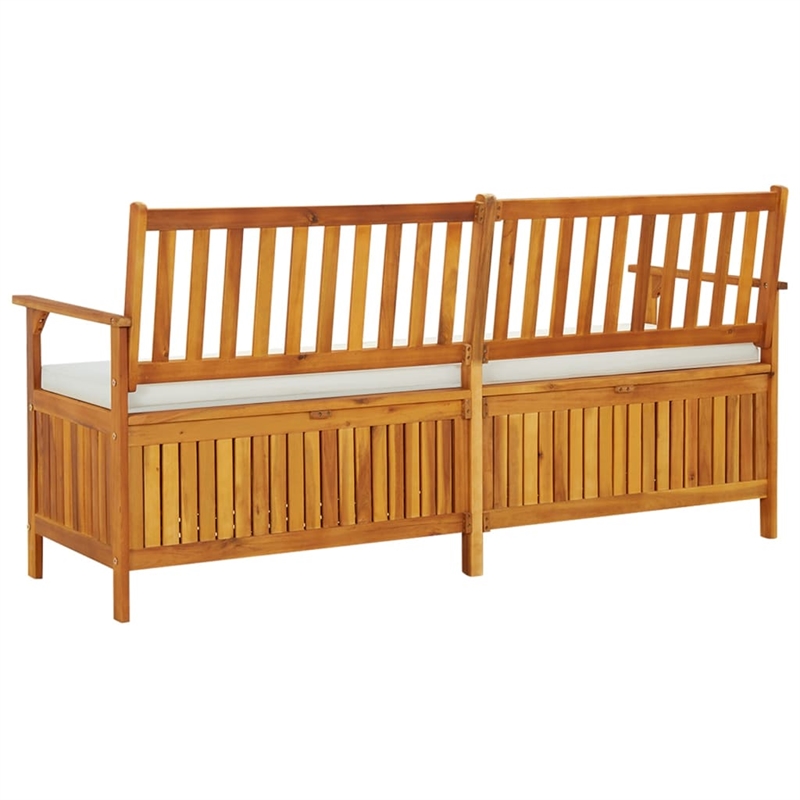 vidaXL Solid Acacia Wood Bench in Brown/White