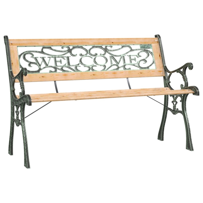 vidaXL Solid Firwood Garden Bench in Black