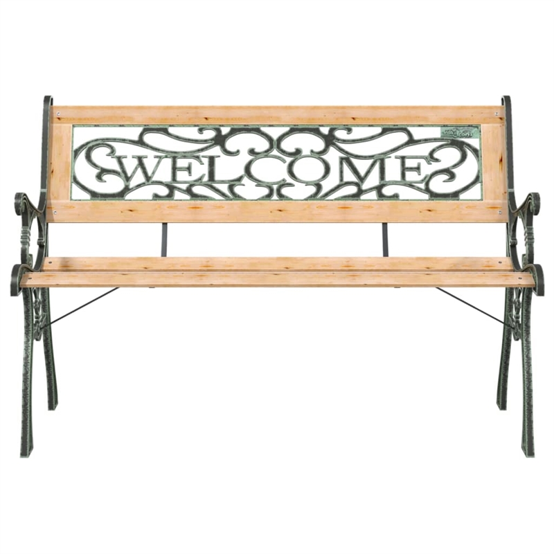 vidaXL Solid Firwood Garden Bench in Black