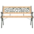 vidaXL Solid Firwood Garden Bench in Black