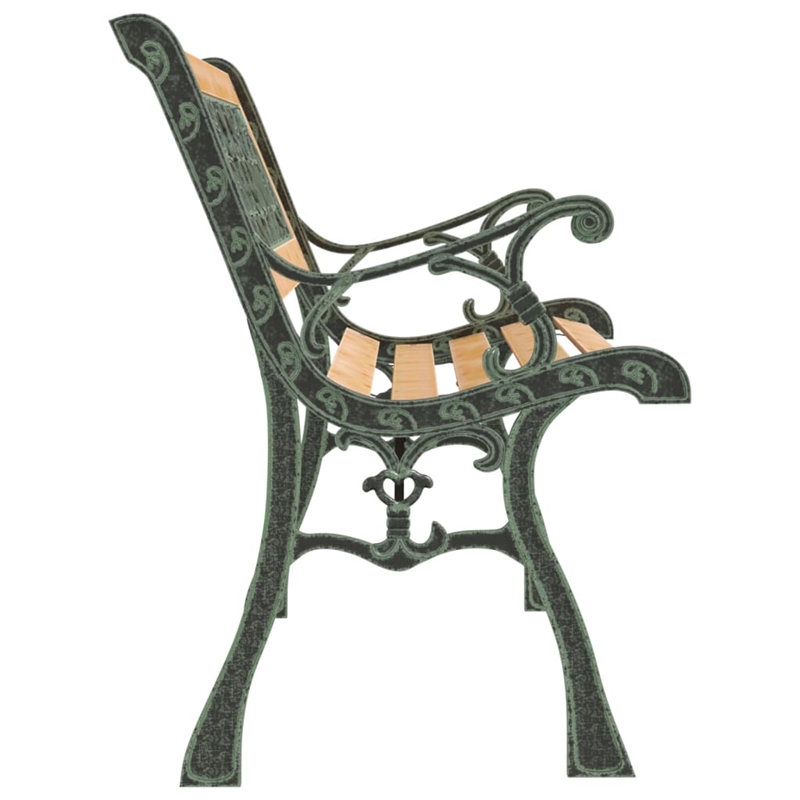 vidaXL Solid Firwood Garden Bench in Black