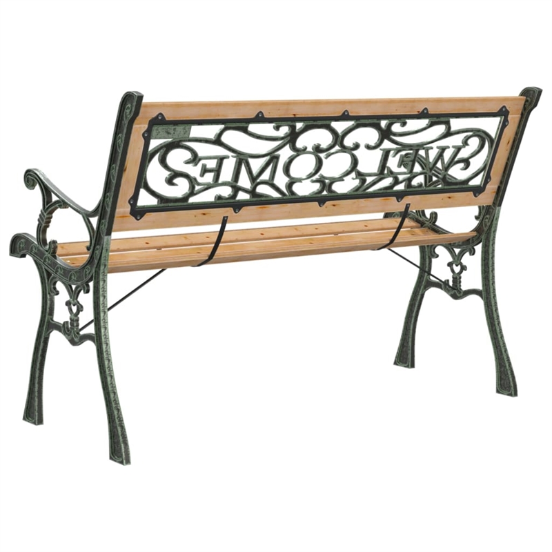 vidaXL Solid Firwood Garden Bench in Black